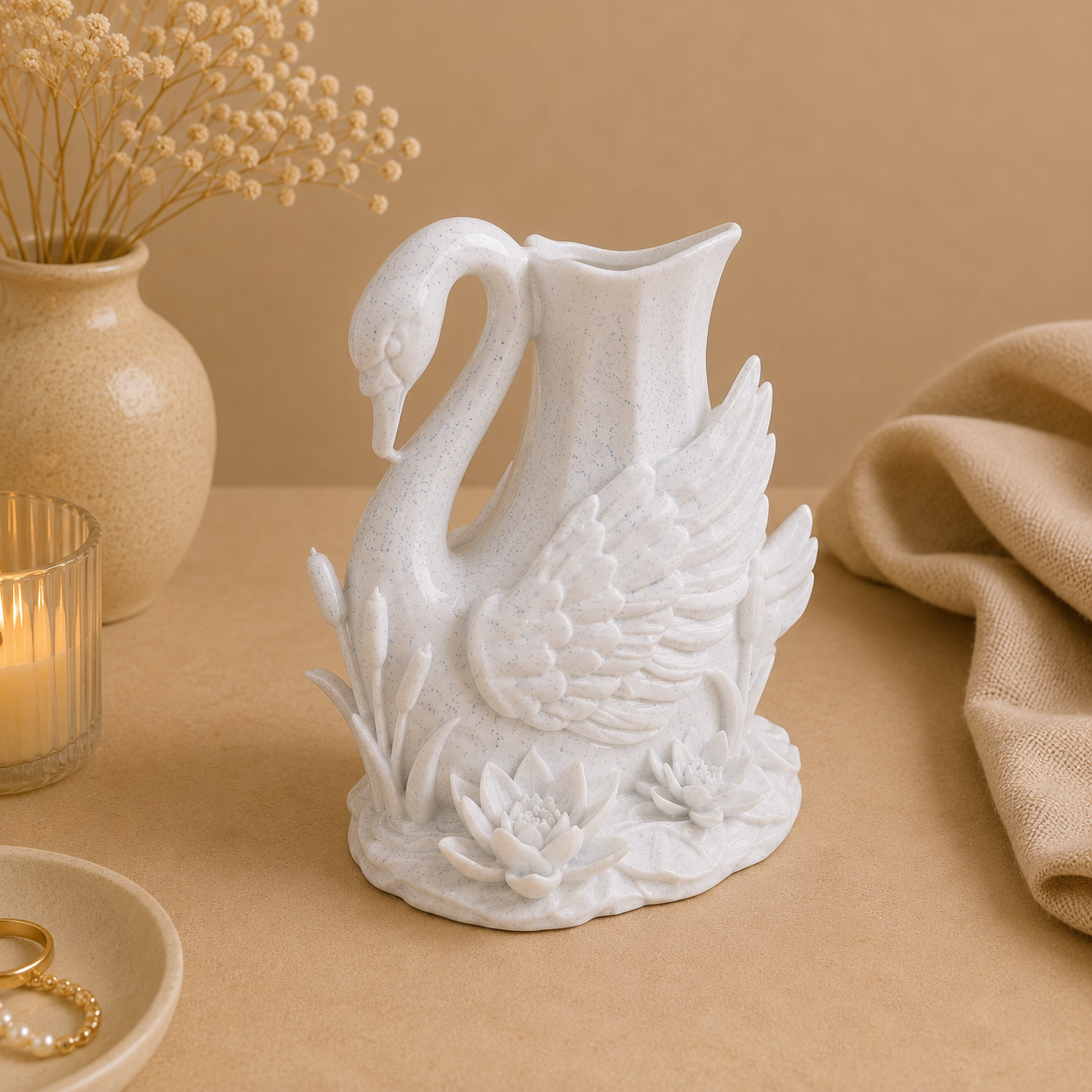 Majestic Swan Vase