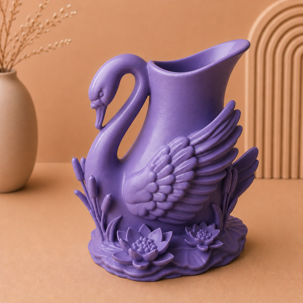 Majestic Swan Vase