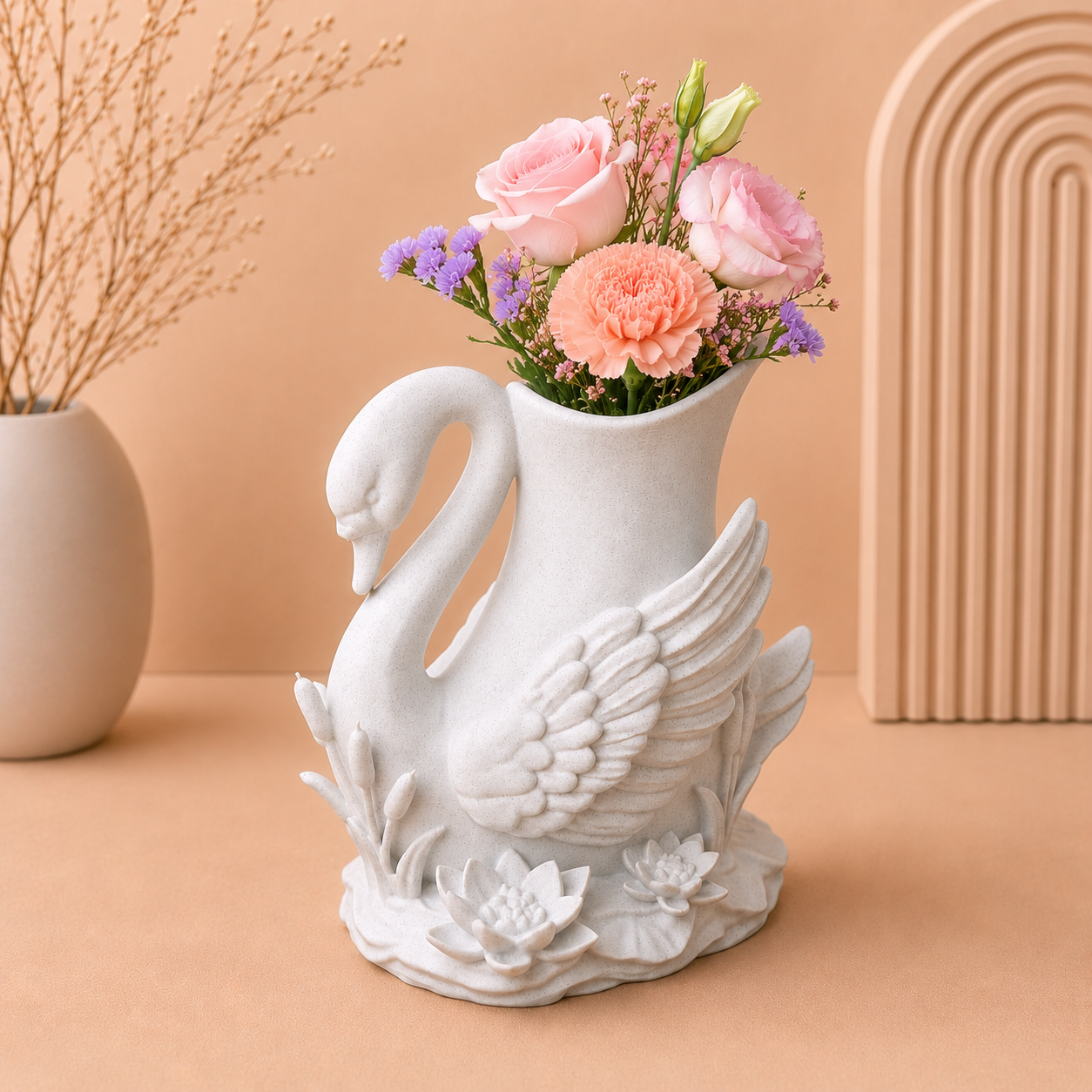 Majestic Swan Vase