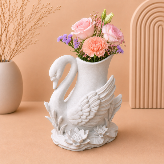 Majestic Swan Vase