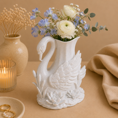 Majestic Swan Vase