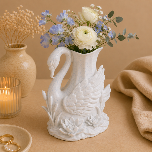 Majestic Swan Vase